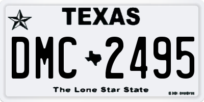 TX license plate DMC2495