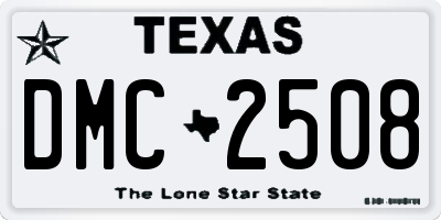 TX license plate DMC2508
