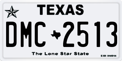 TX license plate DMC2513