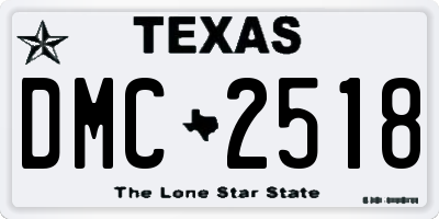 TX license plate DMC2518