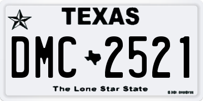 TX license plate DMC2521
