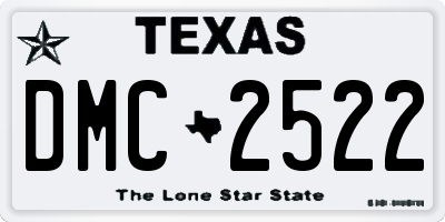 TX license plate DMC2522