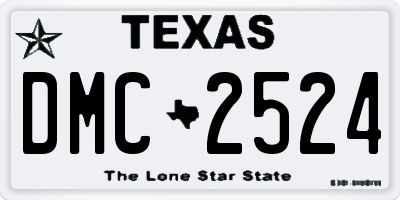 TX license plate DMC2524