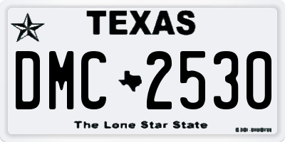 TX license plate DMC2530