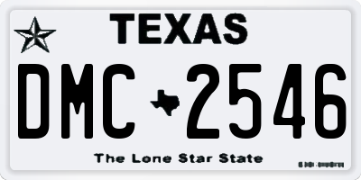 TX license plate DMC2546