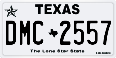 TX license plate DMC2557
