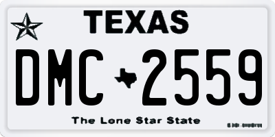 TX license plate DMC2559