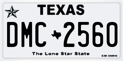 TX license plate DMC2560