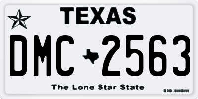TX license plate DMC2563