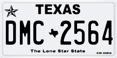 TX license plate DMC2564