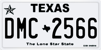 TX license plate DMC2566