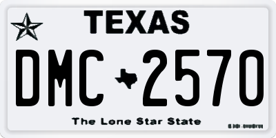 TX license plate DMC2570