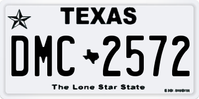 TX license plate DMC2572