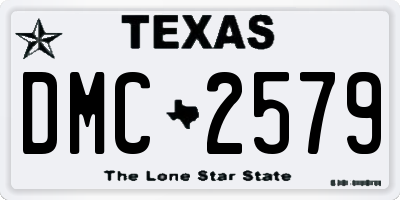 TX license plate DMC2579