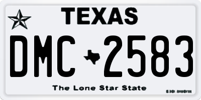 TX license plate DMC2583