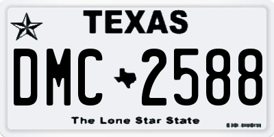 TX license plate DMC2588