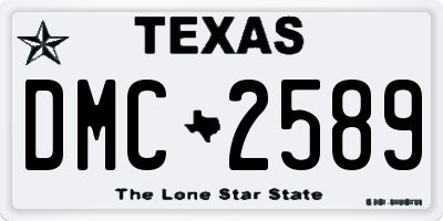 TX license plate DMC2589
