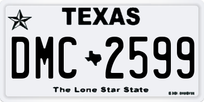 TX license plate DMC2599