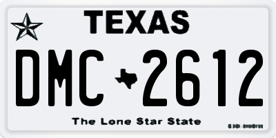TX license plate DMC2612