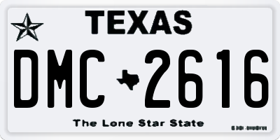 TX license plate DMC2616