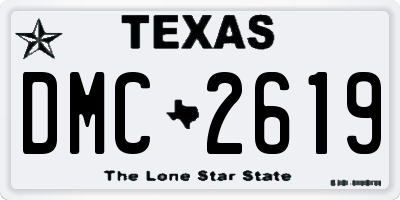 TX license plate DMC2619