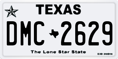 TX license plate DMC2629