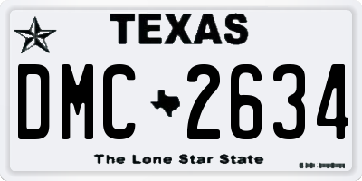 TX license plate DMC2634