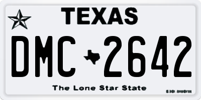 TX license plate DMC2642
