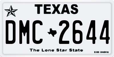 TX license plate DMC2644