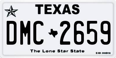 TX license plate DMC2659