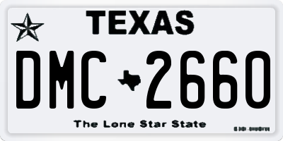 TX license plate DMC2660
