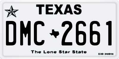 TX license plate DMC2661
