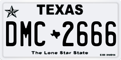 TX license plate DMC2666