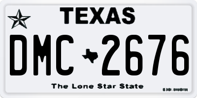 TX license plate DMC2676
