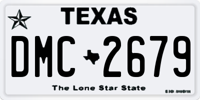 TX license plate DMC2679