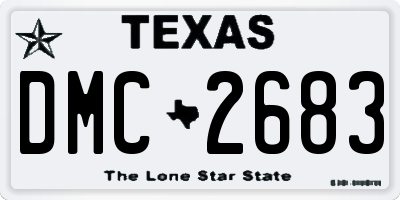 TX license plate DMC2683