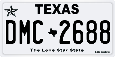TX license plate DMC2688