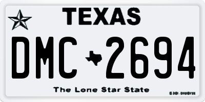 TX license plate DMC2694