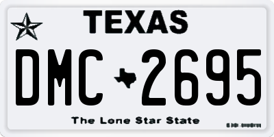 TX license plate DMC2695