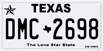 TX license plate DMC2698