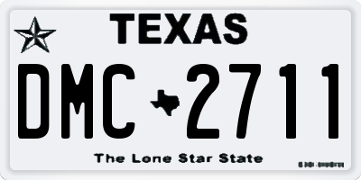 TX license plate DMC2711