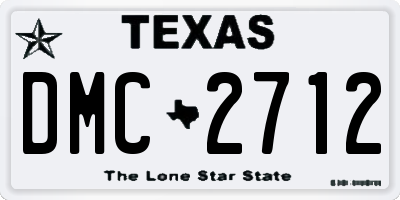 TX license plate DMC2712