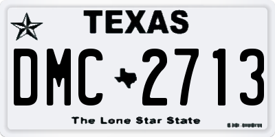 TX license plate DMC2713