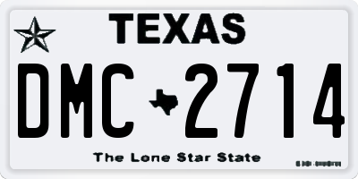 TX license plate DMC2714