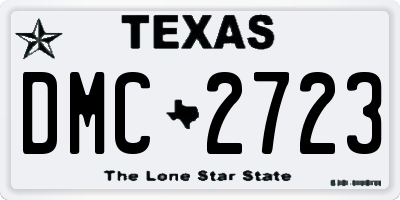TX license plate DMC2723