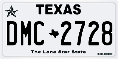 TX license plate DMC2728
