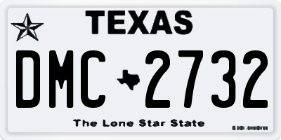 TX license plate DMC2732
