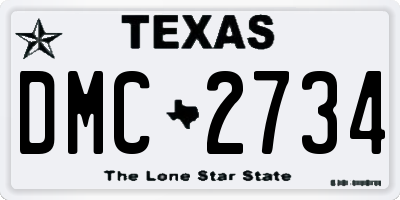 TX license plate DMC2734
