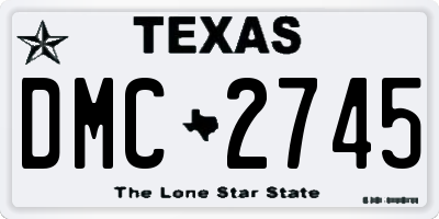 TX license plate DMC2745