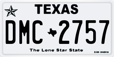 TX license plate DMC2757
